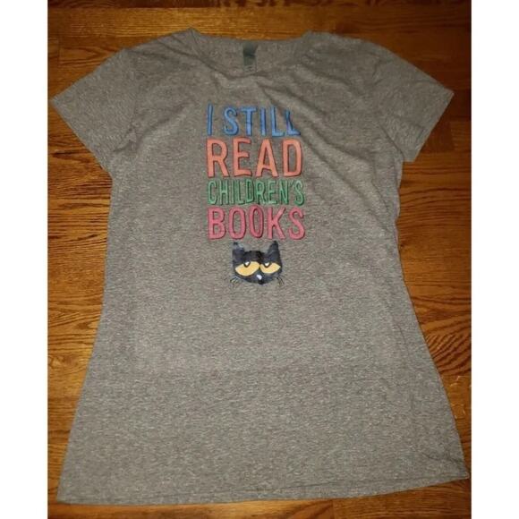 Pete The Cat I Still Read Books Graphic T-shirt, Size Large - Picture 2 of 6